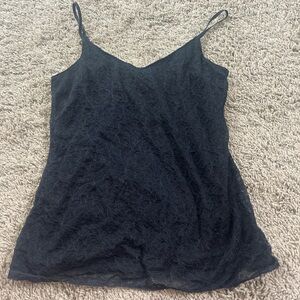 Elegant Black Lace Cami Top